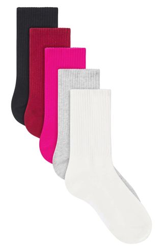 Skims + 5-Pack Cotton Blend Sport Socks