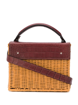 Wicker Winges + Woven Basket Shoulder Bag