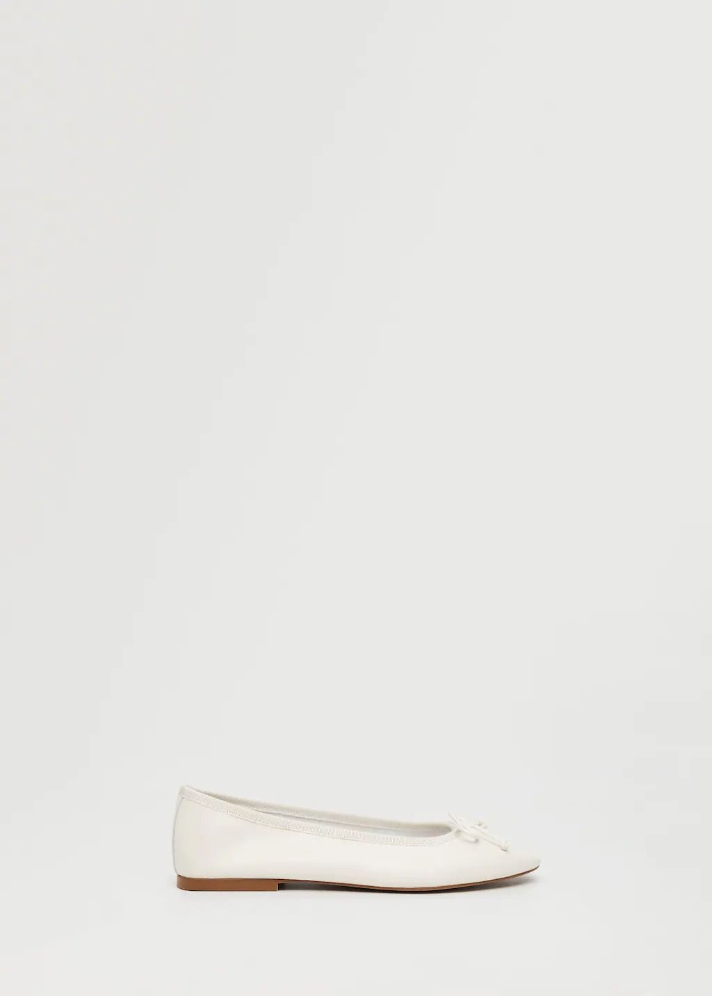 Mango + Bow Leather Ballerina - Women | Mango Usa
