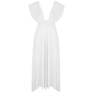 Gimaguas + Roma White Cotton Maxi Dress