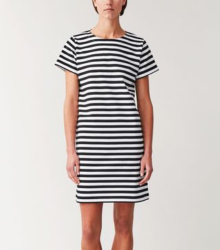 COS + Striped Cotton T-Shirt Dress