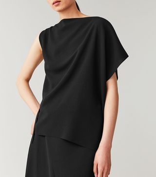 COS + Recycled Crepe Draped Top
