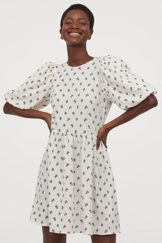 H&M + Puff-Sleeved Dress