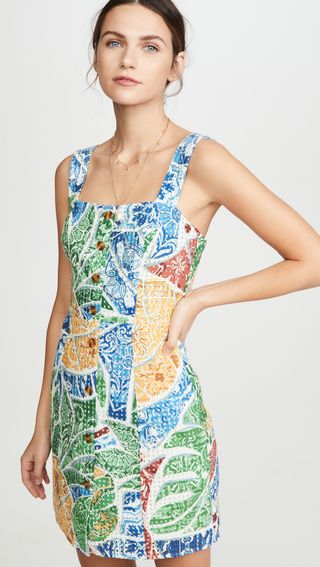 Farm Rio + Tropical Tile Mini Dress