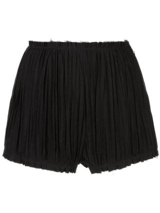 Khaite + Hilary Crinkle Pleated Shorts