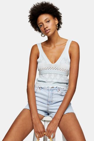 Topshop + Blue Stitch Scallop Knitted Bralet