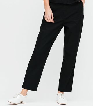 Uniqlo + Linen Cotton Blend Tapered Trousers