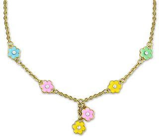 A Touch of Dazzle + Flower Necklace