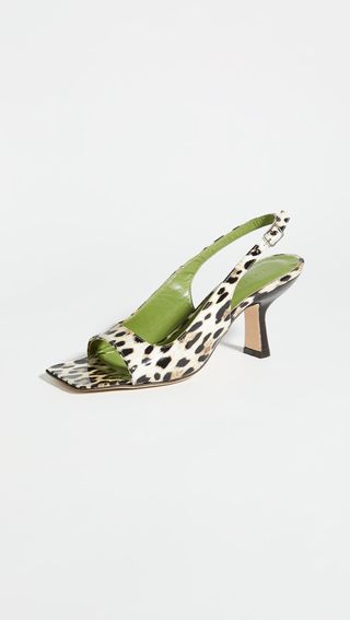 By Far + Lopez Open Toe Slingbacks