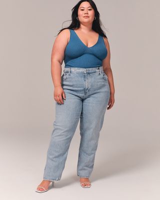 Abercrombie & Fitch + Curve Love Ultra High Rise 90s Straight Jean