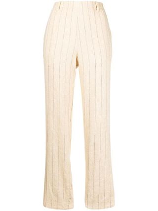 Forte Forte + Pinstriped Twill Trousers