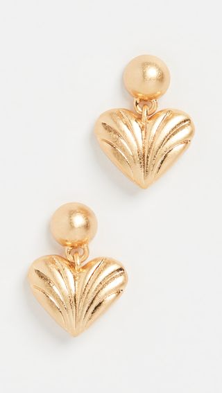 Madewell + Moulded Heart Drop Studs