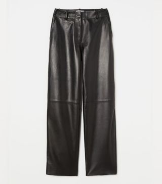 H&M + Wide Leather Trousers