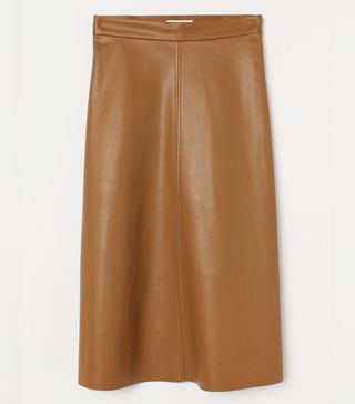 H&M + Imitation Leather Skirt