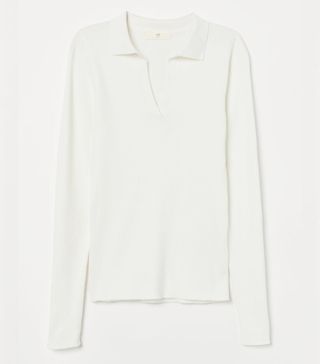 H&M + Collared Ribbed Jumper