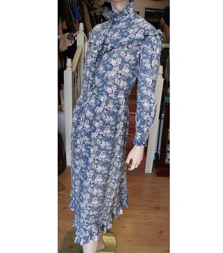 Laura Ashley + 1980's Floral Victorian/Prairie Styled Dress