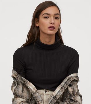 H&M + Ribbed Turtleneck Top