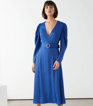 & Other Stories + Pearl Buckle Belted Midi Dress