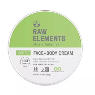 Raw Elements + Face + Body Organic SPF 30 Zinc Sunscreen