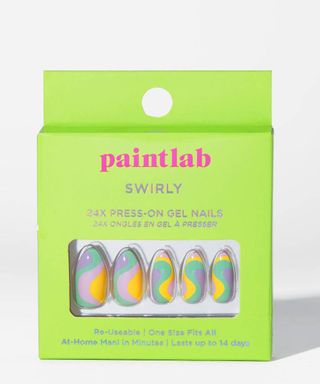 Paintlab + Press-On Gel Nails in Swirly
