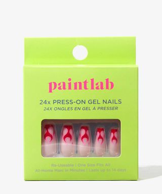 Paintlab + Press-On Gel Nails in Red Danger