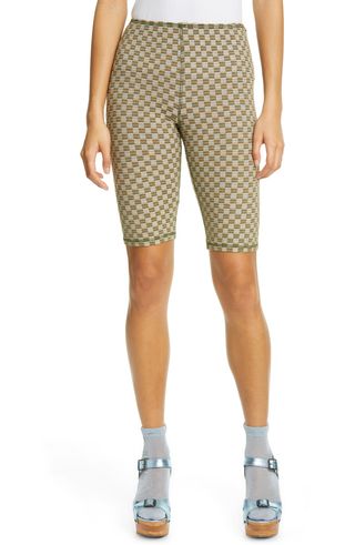 Anna Sui + Checkered Knit Bike Shorts