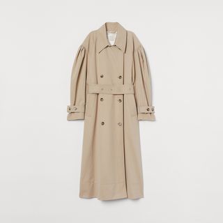 H&M + Puff-Sleeved Trenchcoat