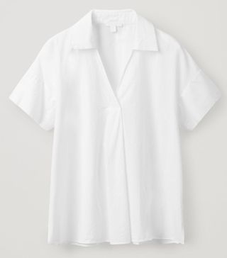 Cos + Short Sleeve Top With Pleat