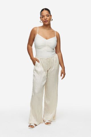 H&M + Wide-Cut Pull-On Pants