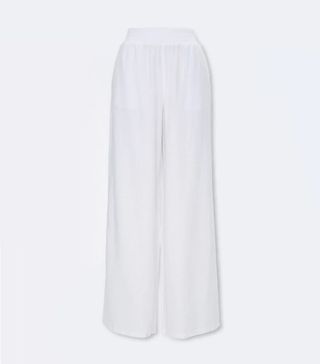 Forever 21 + Linen-Blend Wide-Leg Pants