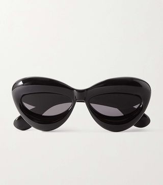 Loewe Eyewear + Inflated Cat-Eye Acetate Sunglasses