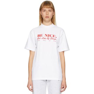 Sporty & Rich + White Be Nice T-Shirt