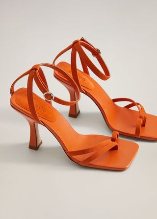 Mango + Asymmetric Leather Sandals