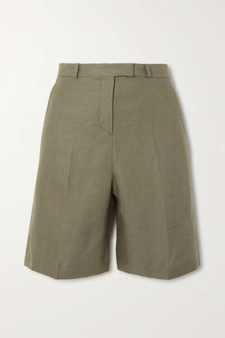 Purdey + Belted Linen Shorts