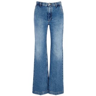 Loewe + Blue Flared-Leg Jeans