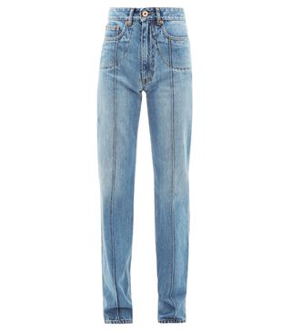 Maison Margiela + Front Seam Straight-Leg Denim Jeans