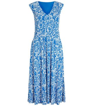 Boden + Odilie Floral Jersey Dress, Blue/White