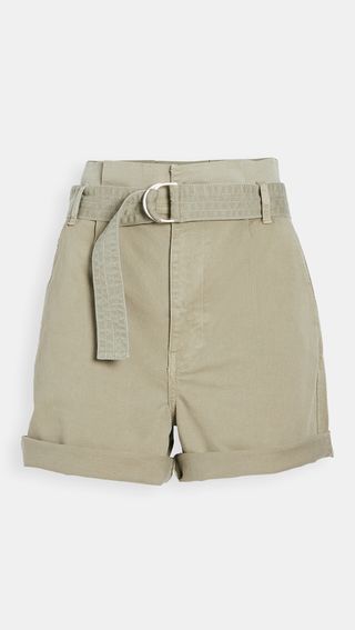 Frame + Safari Belted Shorts