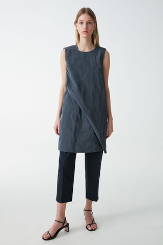 COS + Crinkled-Texture Wrap Dress