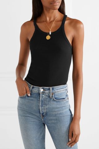 Re/Done + Ribbed Cotton-Jersey Tank