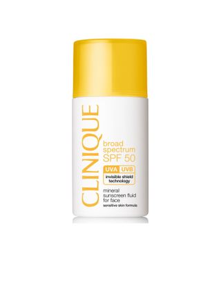 Clinique + Broad Spectrum Spf 50 Mineral Sunscreen Fluid for Face