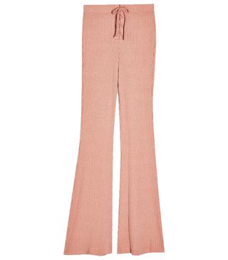 Topshop + Rust Lace Up Flare Trousers