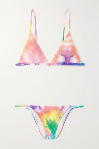 Ack + Fine Tie-Dyed Triangle Bikini