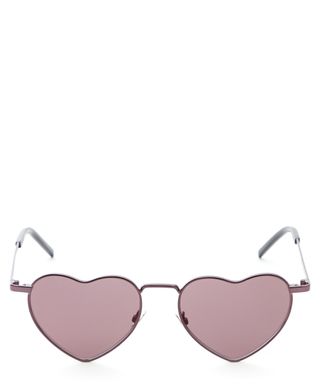 Saint Laurent + Lou Lou Heart Sunglasses