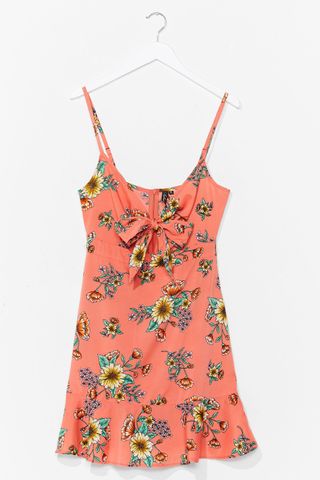 Nasty Gal + Tie to Remind Us Floral Mini Dress