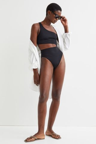 H&M + High Leg One-Shoulder Swimsuit