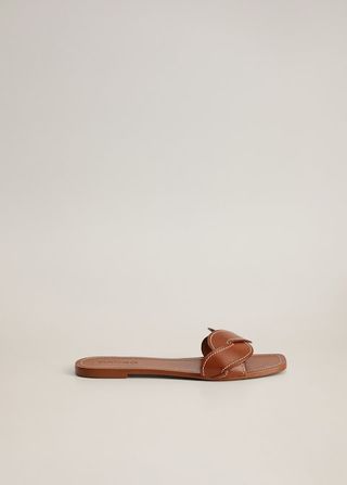 Mango + Leather Braided Sandals