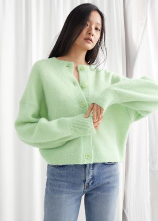 & Other Stories + Oversized Ribbed Crewneck Cardigan