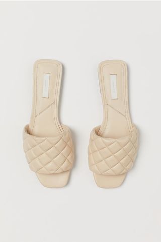 H&M + Leather Slides