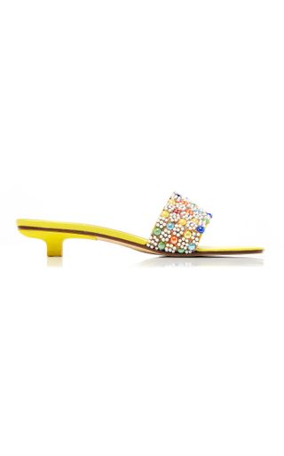 By Far + Ceni Bead-Embellished Leather Sandals